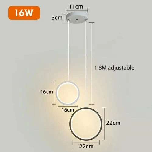 Suspension LED de design moderne | Marco Lucetti Q / Blanc froid