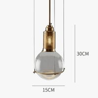 Suspension LED de luxe en cristal style nordique - Cage à oiseaux scandinave | Marco Lucetti D15cm H30cm