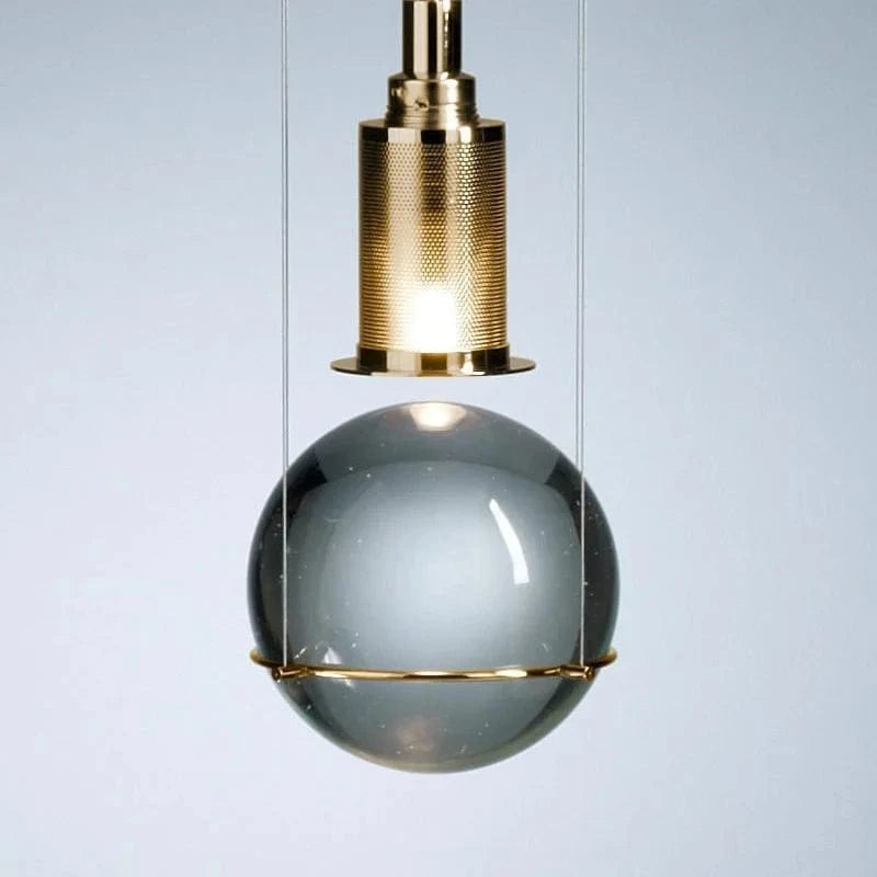 Suspension LED de luxe en cristal style nordique - Cage à oiseaux scandinave | Marco Lucetti D15cm H30cm