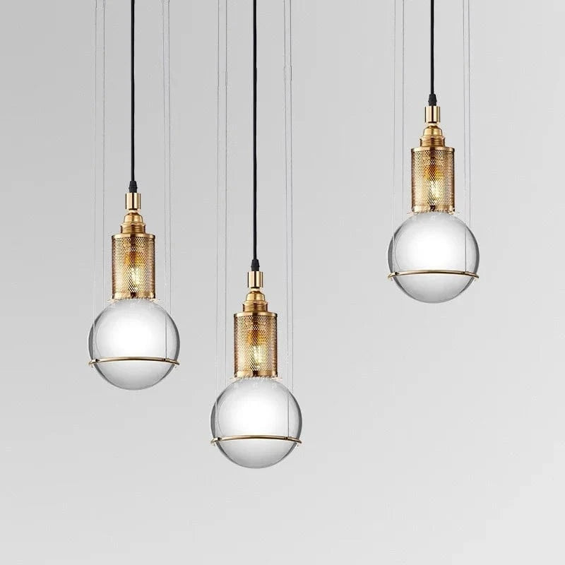 Suspension LED de luxe en cristal style nordique - Cage à oiseaux scandinave | Marco Lucetti D15cm H30cm