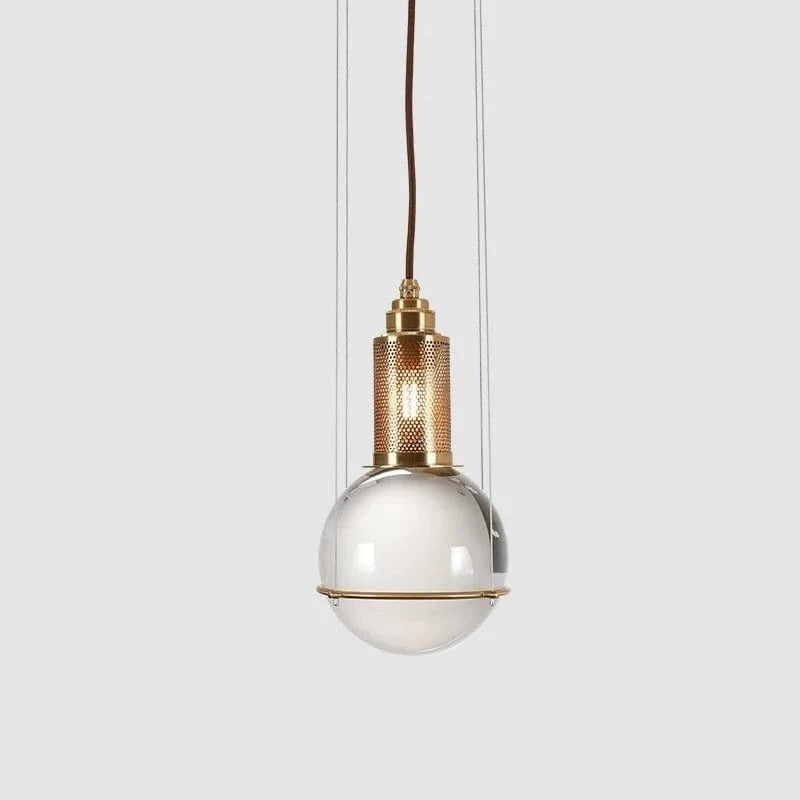 Suspension LED de luxe en cristal style nordique - Cage à oiseaux scandinave | Marco Lucetti D15cm H30cm