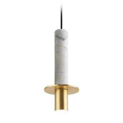 Suspension LED de Luxe en Terrazzo Ciment | Marco Lucetti Blanc