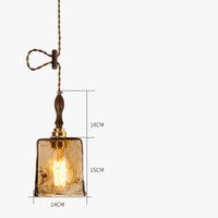 Suspension LED de style japonais en bois et cuivre - Design vintage et réglable | Marco Lucetti