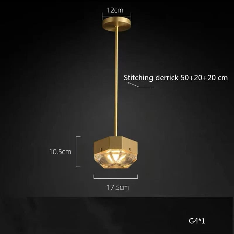 Suspension LED décorative en cuivre avec luminaire ajustable. | Marco Lucetti