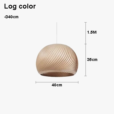 Suspension LED en bois naturel