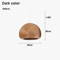 Suspension LED en bois naturel