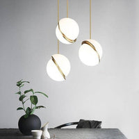 Suspension LED demi-sphère blanche "Lumière Phube" | Marco Lucetti