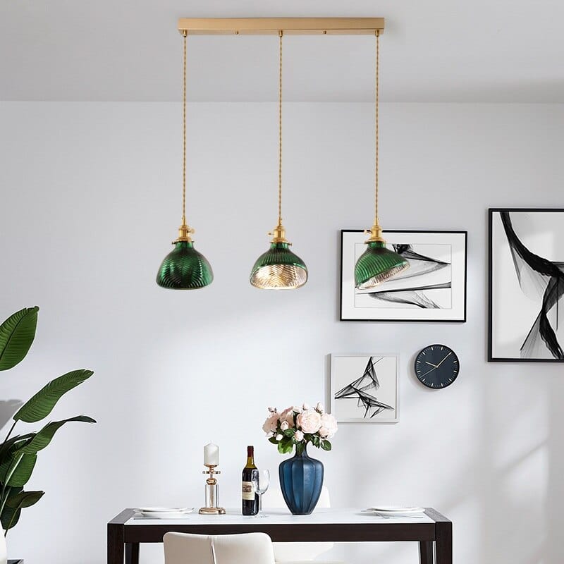 Suspension LED Dena - Édition Vert Doré | Marco Lucetti