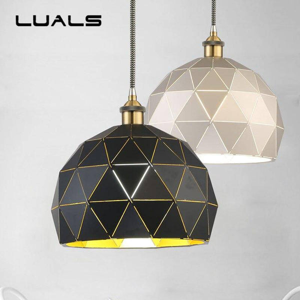 Suspension LED design arrondie avec plaques métal variées | Marco Lucetti