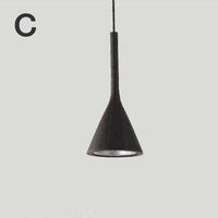 Suspension LED design avec abat-jour conique en ciment | Marco Lucetti Noir