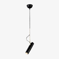 Suspension LED design avec abat-jour cylindrique en métal - Intérieur | Marco Lucetti Noir