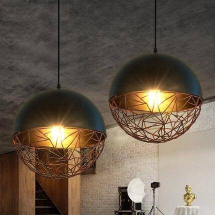 Suspension LED Design avec Abat-Jour Métal et Ampoule Vintage | Marco Lucetti