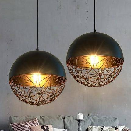Suspension LED Design avec Abat-Jour Métal et Ampoule Vintage | Marco Lucetti
