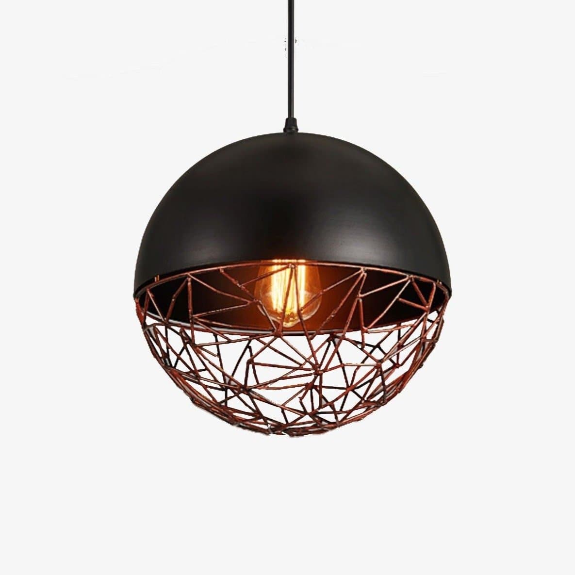 Suspension LED Design avec Abat-Jour Métal et Ampoule Vintage | Marco Lucetti
