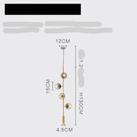 Suspension LED Design avec Abats-jour Métalliques | Marco Lucetti 12 x 130cm