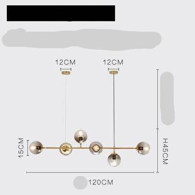 Suspension LED Design avec Abats-jour Métalliques | Marco Lucetti 120 x 45cm