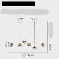 Suspension LED Design avec Abats-jour Métalliques | Marco Lucetti 120 x 45cm