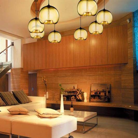 Suspension LED Design avec Boule en Verre Colorée | Marco Lucetti