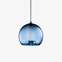 Suspension LED Design avec Boule en Verre Colorée | Marco Lucetti Bleu