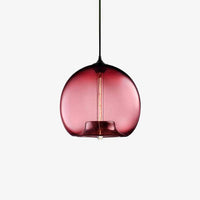 Suspension LED Design avec Boule en Verre Colorée | Marco Lucetti Rouge