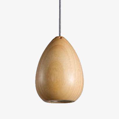 Suspension LED design en bois vintage