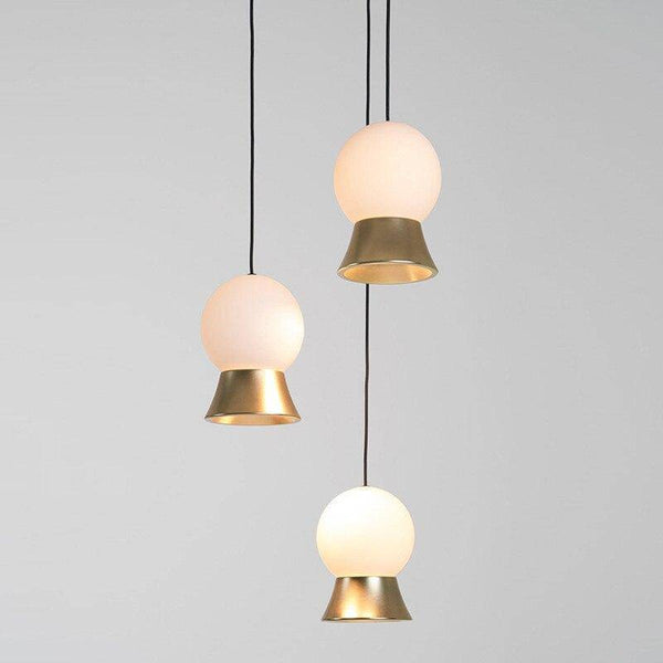 Suspension LED Design : Boule en Verre Dorée | Marco Lucetti
