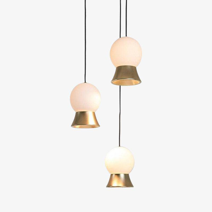 Suspension LED Design : Boule en Verre Dorée | Marco Lucetti