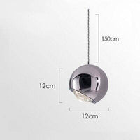 Suspension LED design "Boule Lasha" | Marco Lucetti 12cm - chromé
