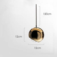 Suspension LED design "Boule Lasha" | Marco Lucetti 12cm - doré