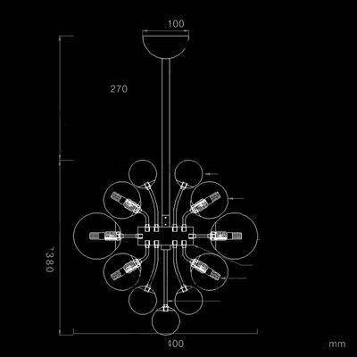 Suspension LED design "Crystal Ball" | Marco Lucetti 40 x 38cm / Froide