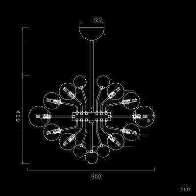 Suspension LED design "Crystal Ball" | Marco Lucetti 60 x 42cm / Froide