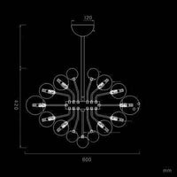 Suspension LED design "Crystal Ball" | Marco Lucetti 60 x 42cm / Froide