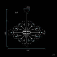 Suspension LED design "Crystal Ball" | Marco Lucetti 80 x 55cm / Froide
