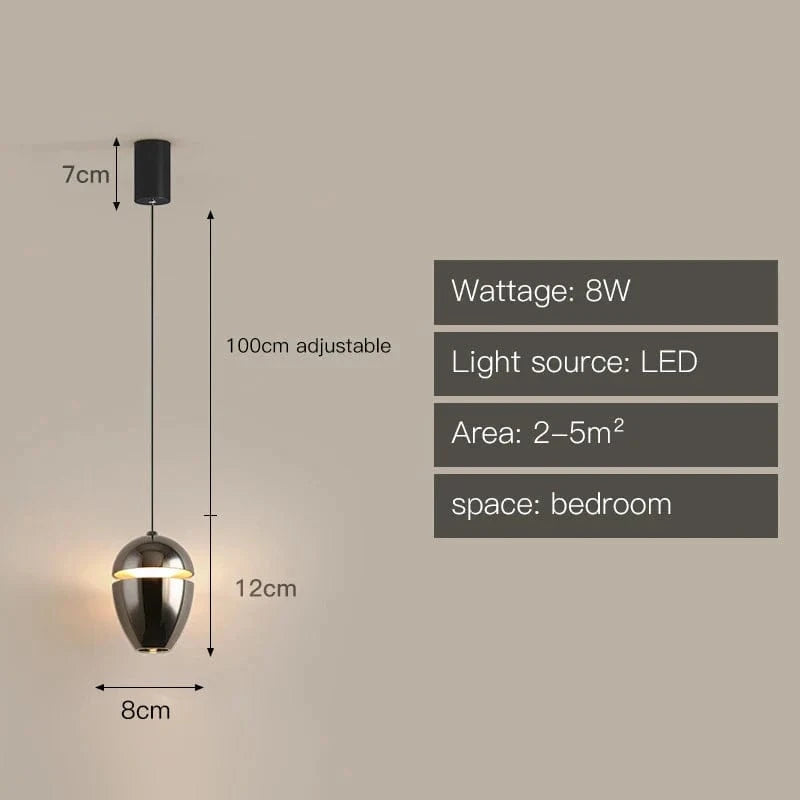 Suspension LED Design Cuivrée | Marco Lucetti 6 / Lumière chaude
