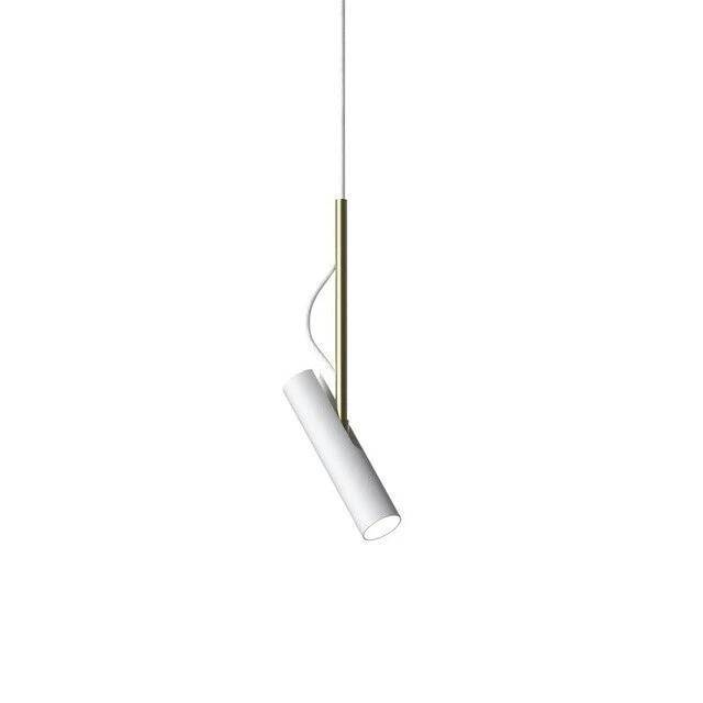 Suspension LED design cylindrique en métal "Hang" | Marco Lucetti Blanc / A