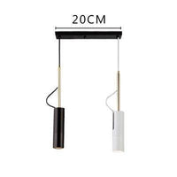 Suspension LED design cylindrique en métal "Hang" | Marco Lucetti Noir et blanc / C