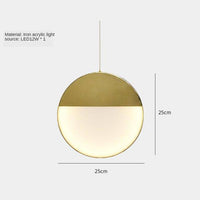 Suspension LED design : disque doré aux bords épais | Marco Lucetti A