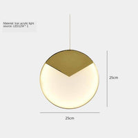 Suspension LED design : disque doré aux bords épais | Marco Lucetti B