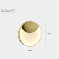 Suspension LED design : disque doré aux bords épais | Marco Lucetti C