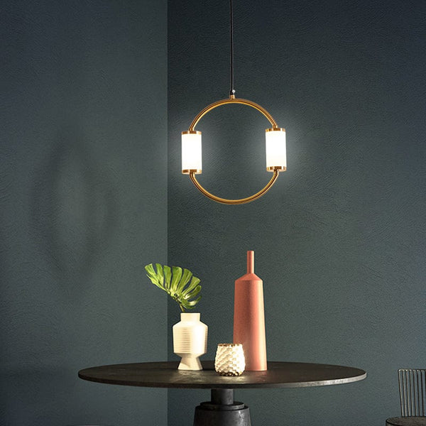 Suspension LED design dorée "Nyla" | Marco Lucetti