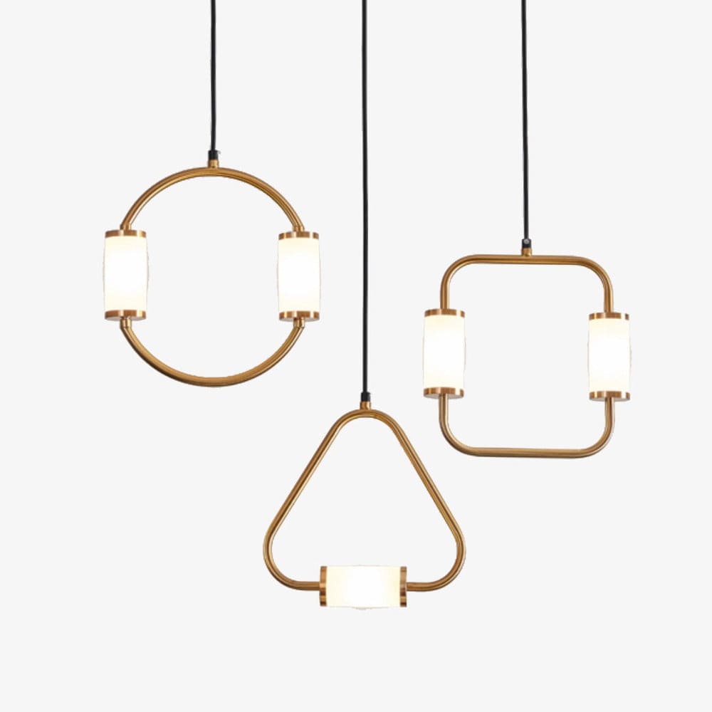 Suspension LED design dorée "Nyla" | Marco Lucetti Carré