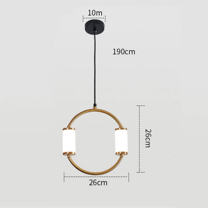 Suspension LED design dorée "Nyla" | Marco Lucetti Rond
