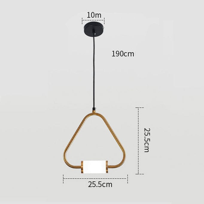 Suspension LED design dorée "Nyla" | Marco Lucetti Triangle
