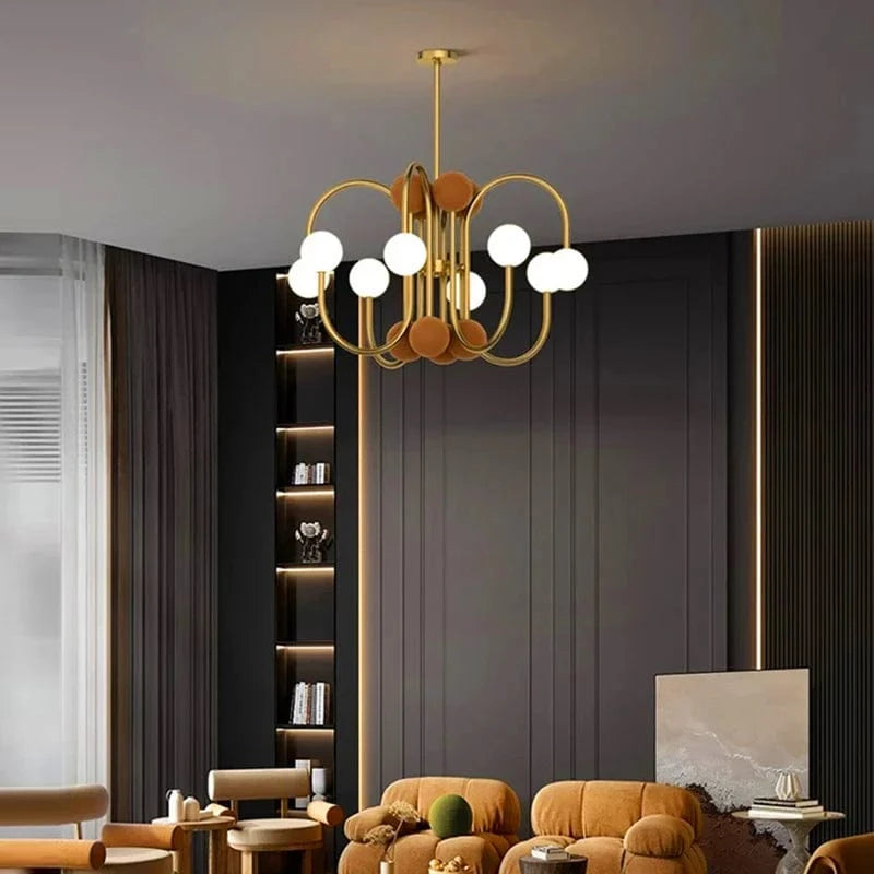 Suspension LED Design Dorée Ultra Moderne | Marco Lucetti