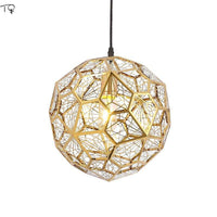 Suspension LED design : effet ronde perforée | Marco Lucetti Doré / 40cm