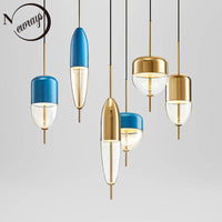 Suspension LED Design Élégante - Bleue ou Dorée | Marco Lucetti