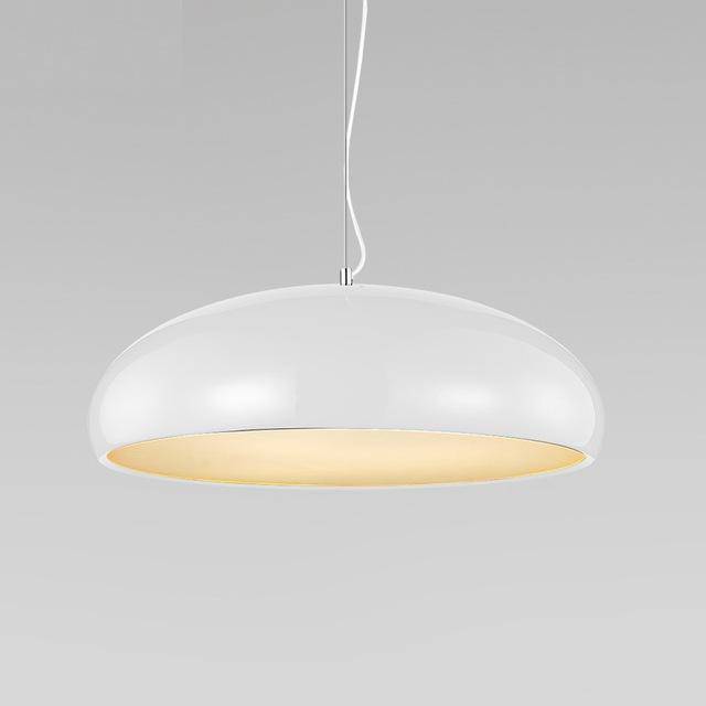 Suspension LED design en aluminium boule ovale | Marco Lucetti Blanc