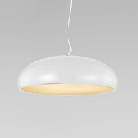 Suspension LED design en aluminium boule ovale | Marco Lucetti Blanc