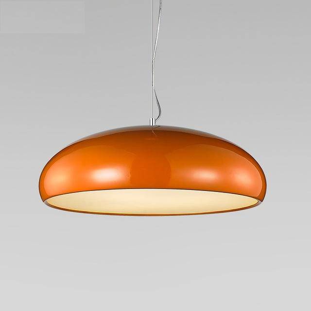 Suspension LED design en aluminium boule ovale | Marco Lucetti Orange