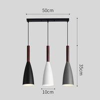 Suspension LED design en aluminium | Marco Lucetti 3 lampes colorés - Socle long